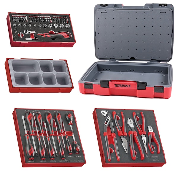 94 Piece Screwdriver, Plier & Bit Foam Kit